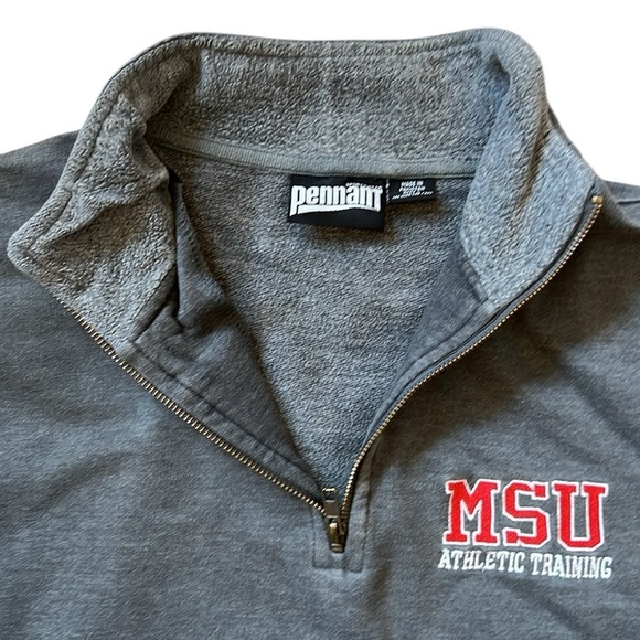 Montclair State University Athletic Training 1/4 Zip Gray Embroidered Logo Large - Picture 2 of 9